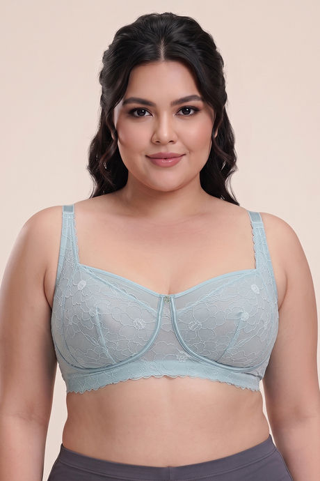 Zivame La Flamme True Curv Double Layered Non Wired Full Coverage Super Support Bra - Grey Mist — image 2
